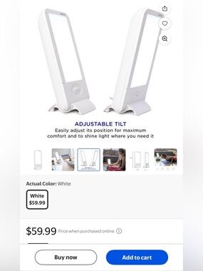 White Light Therapy Lamp - Adjustable Tilt - for seasonal depression